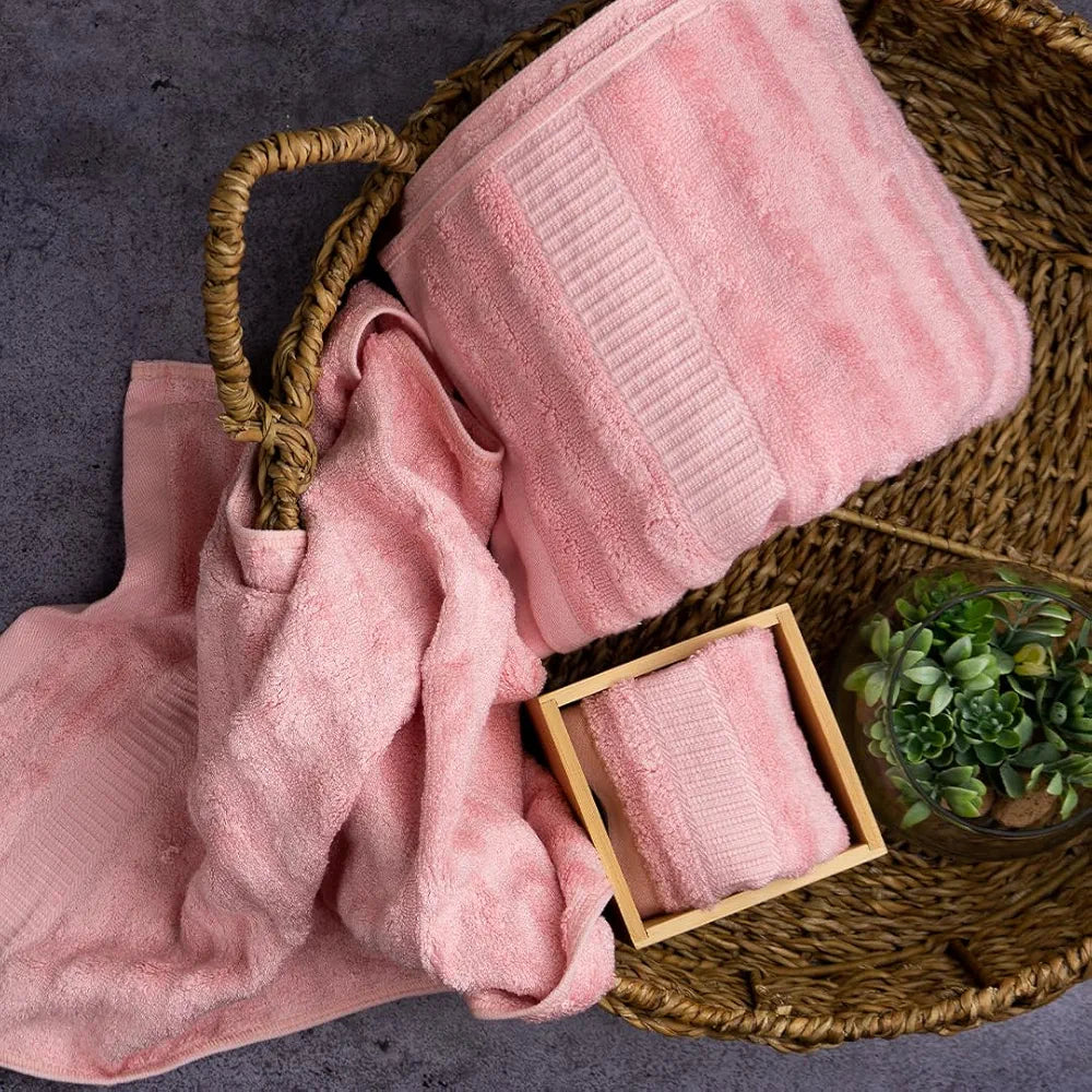 Mush Bamboo Luxurious 3 PieceTowels Set | Ultra Soft, Absorbent and Antimicrobial  Perfect as a Valentine Gift for Girlfriend/Wife